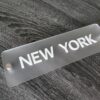 Time Zone Clock Label - Frosted acrylic